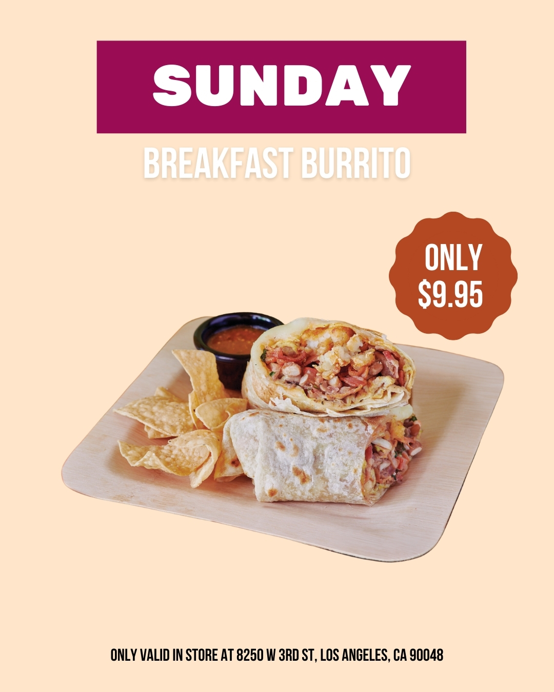 Sunday breakfast burrito
